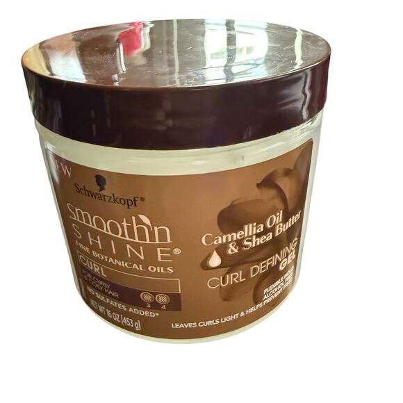 Schwarzkopf Smooth n Shine Camellia Oil & Shea Butter Curl Defining Gel/16oz NEW - Picture 1 of 5